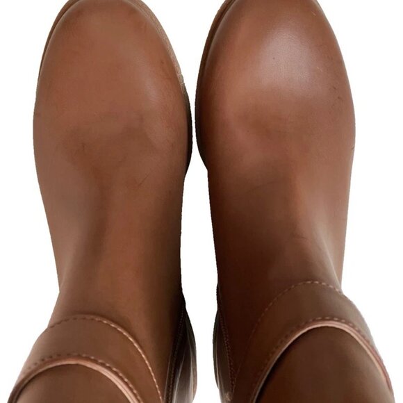 CHARTER CLUB Jeneavva Ankle Zipper Faux Leather Booties Women Brown Size 6.5 - Picture 6 of 8